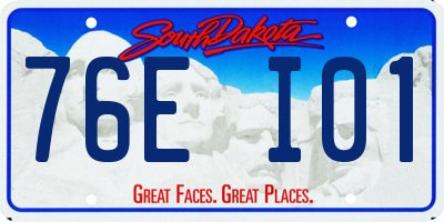 SD license plate 76EI01