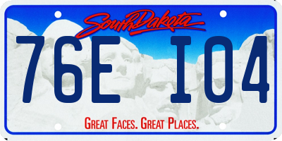 SD license plate 76EI04