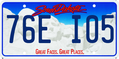 SD license plate 76EI05