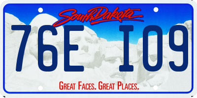SD license plate 76EI09