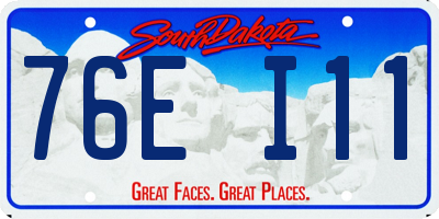 SD license plate 76EI11