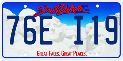 SD license plate 76EI19