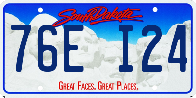 SD license plate 76EI24