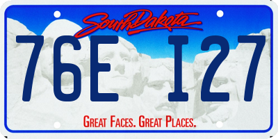 SD license plate 76EI27