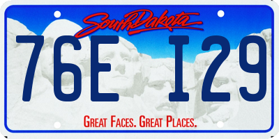SD license plate 76EI29