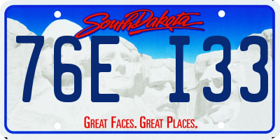 SD license plate 76EI33