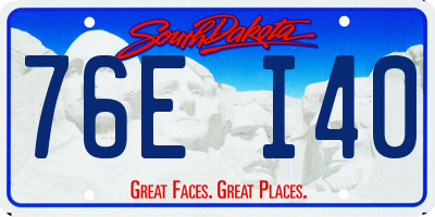 SD license plate 76EI40