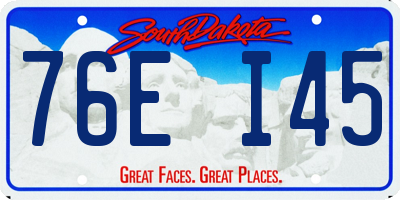 SD license plate 76EI45