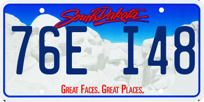 SD license plate 76EI48