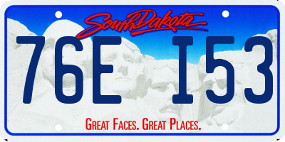 SD license plate 76EI53