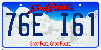 SD license plate 76EI61