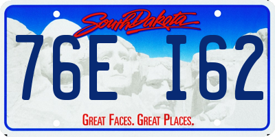 SD license plate 76EI62