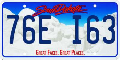 SD license plate 76EI63