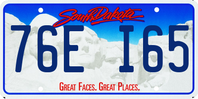 SD license plate 76EI65