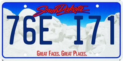 SD license plate 76EI71