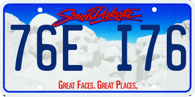 SD license plate 76EI76