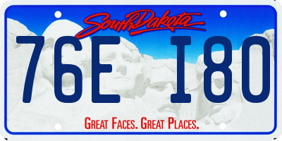 SD license plate 76EI80