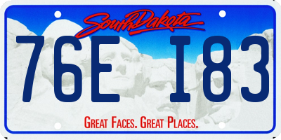 SD license plate 76EI83