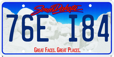 SD license plate 76EI84