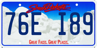 SD license plate 76EI89