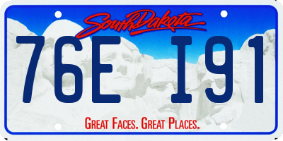 SD license plate 76EI91
