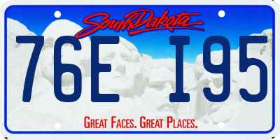 SD license plate 76EI95