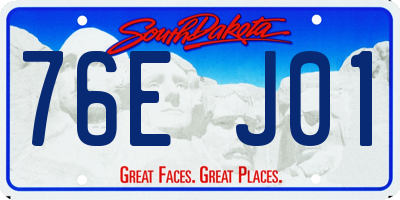 SD license plate 76EJ01