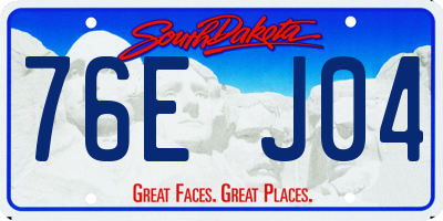 SD license plate 76EJ04