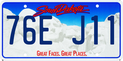 SD license plate 76EJ11