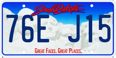 SD license plate 76EJ15