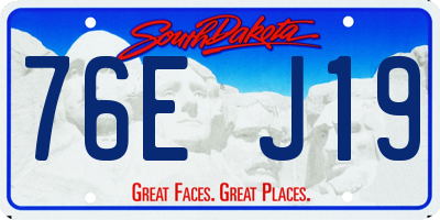 SD license plate 76EJ19
