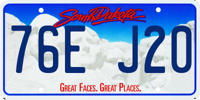 SD license plate 76EJ20