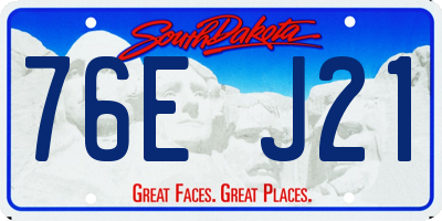 SD license plate 76EJ21