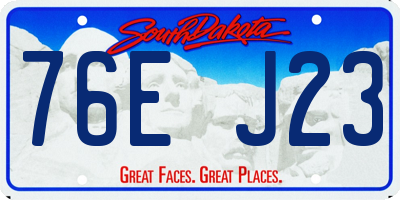 SD license plate 76EJ23