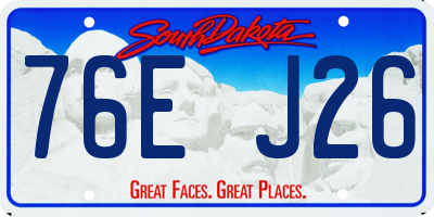 SD license plate 76EJ26