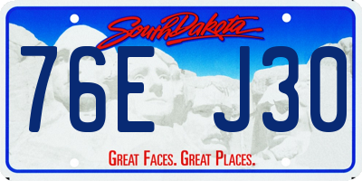 SD license plate 76EJ30