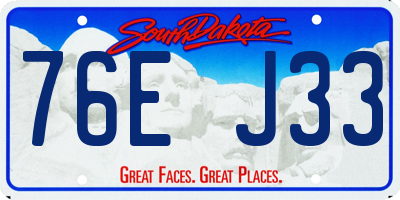 SD license plate 76EJ33