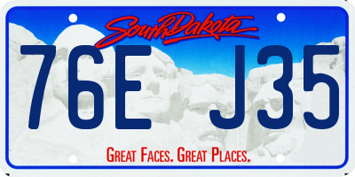 SD license plate 76EJ35