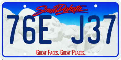 SD license plate 76EJ37