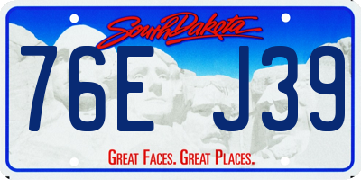 SD license plate 76EJ39