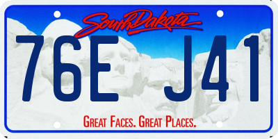 SD license plate 76EJ41