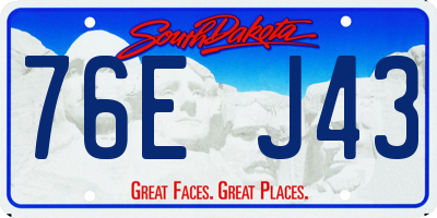 SD license plate 76EJ43