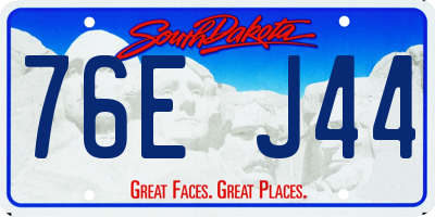 SD license plate 76EJ44