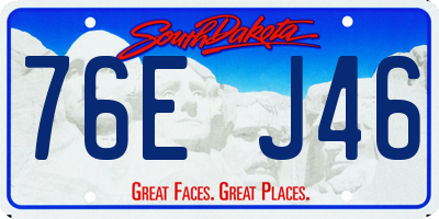 SD license plate 76EJ46