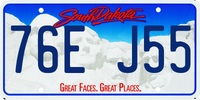 SD license plate 76EJ55