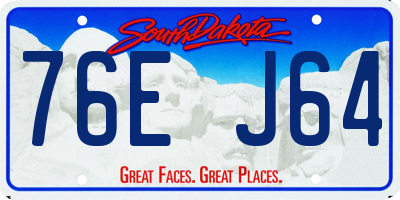 SD license plate 76EJ64