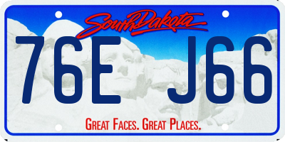 SD license plate 76EJ66