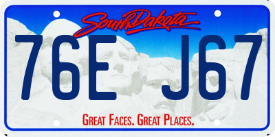 SD license plate 76EJ67