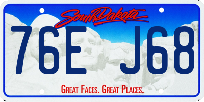 SD license plate 76EJ68