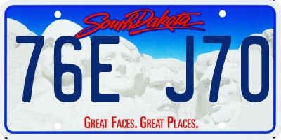 SD license plate 76EJ70